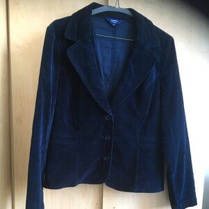 Reitman's Ladies Navy Blue Corduroy US 12 (Petite) Blazer